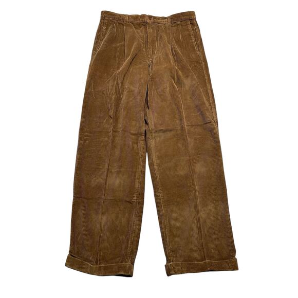 Claiborne Other - Vintage 90s Claiborne Corduroy Pants Men’s 38R Brown Wide Leg  Actual 36x32